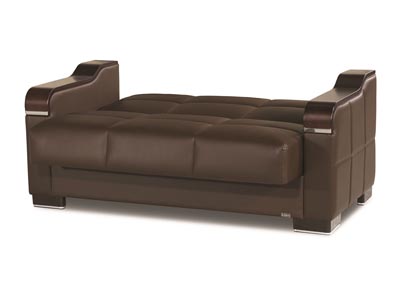 Uptown Brown PU Love Seat,Ottomanson (Previously Casamode)